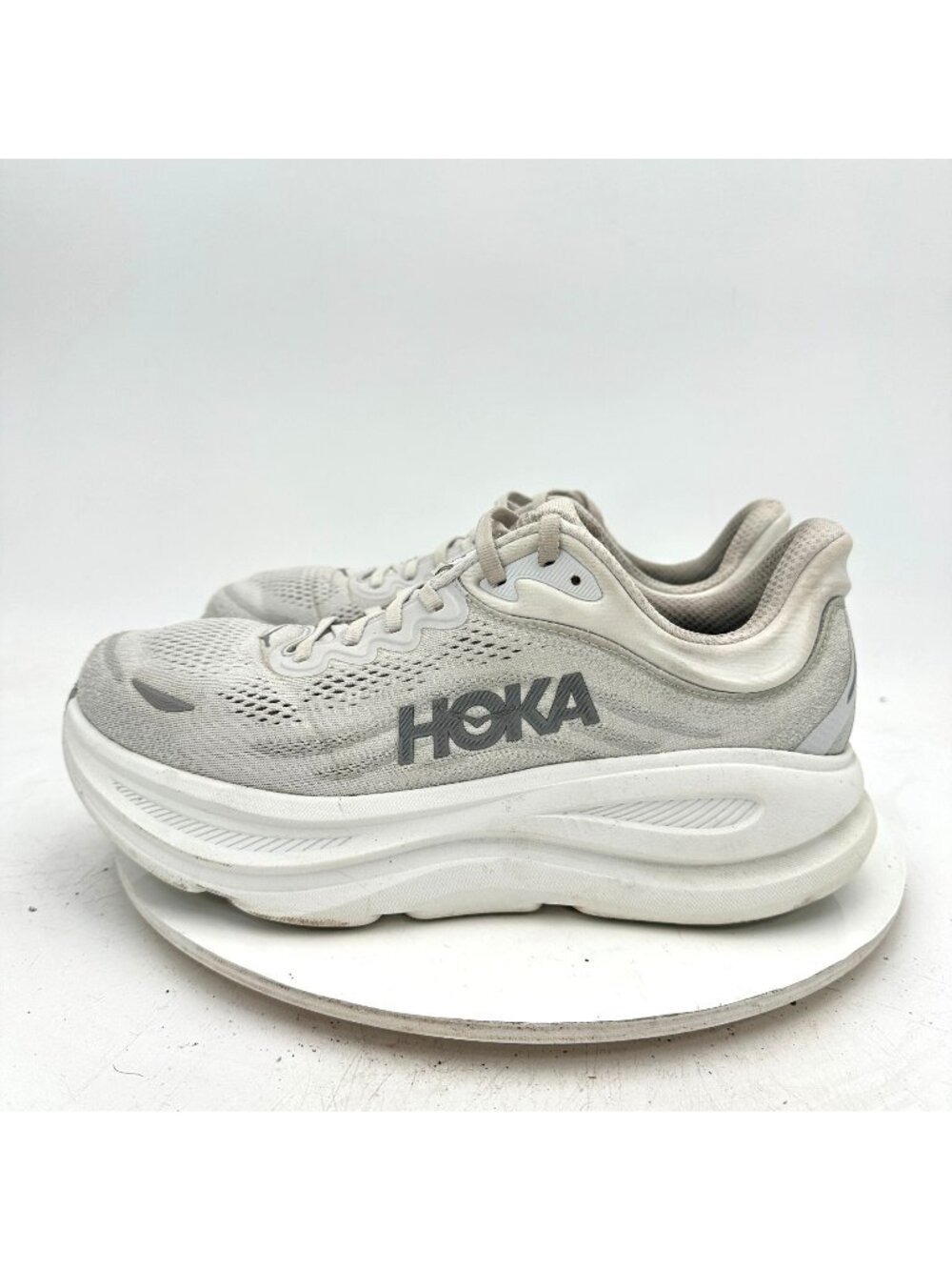 HOKA Bondi 9 Wide Women Size 11D 1162014-SDSTS Stardust Silver Shoes